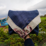 Fabric Gift Wrap Size M, partially hand stitched, with strings attached, reusable