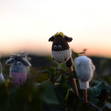 Pencil Toppers "Farm Animals", knitted