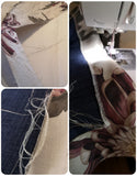 Fabric Gift Wrap Size M, partially hand stitched, with strings attached, reusable