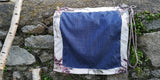 Fabric Gift Wrap Size M, partially hand stitched, with strings attached, reusable